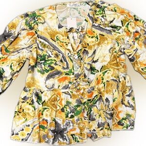 Fashion Brand Company Abstract Multicolor Blouse